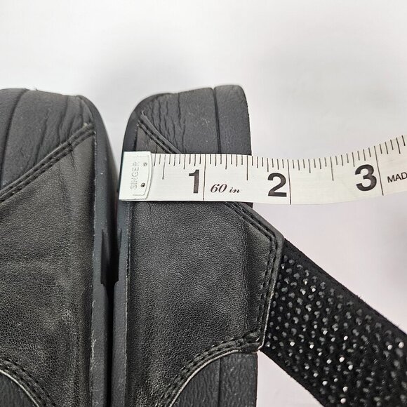 FitFlop LULU Crystal Toe-Post Platform Thong Comfort Sandal All Black 8 EJ8-090 - Picture 8 of 14